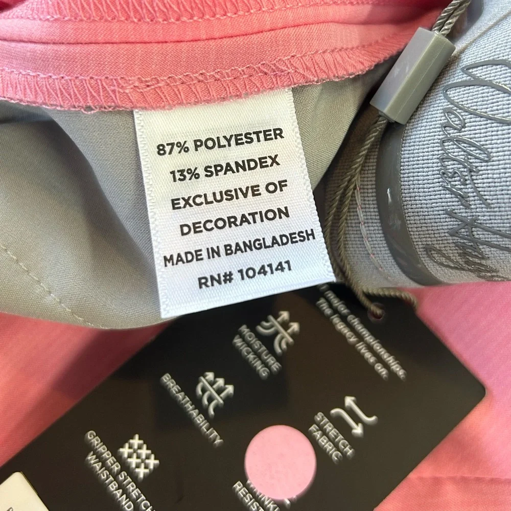 Walter Hagen‎ NWT Men's Performance Pink Flat Front Golf Shorts Sz 38